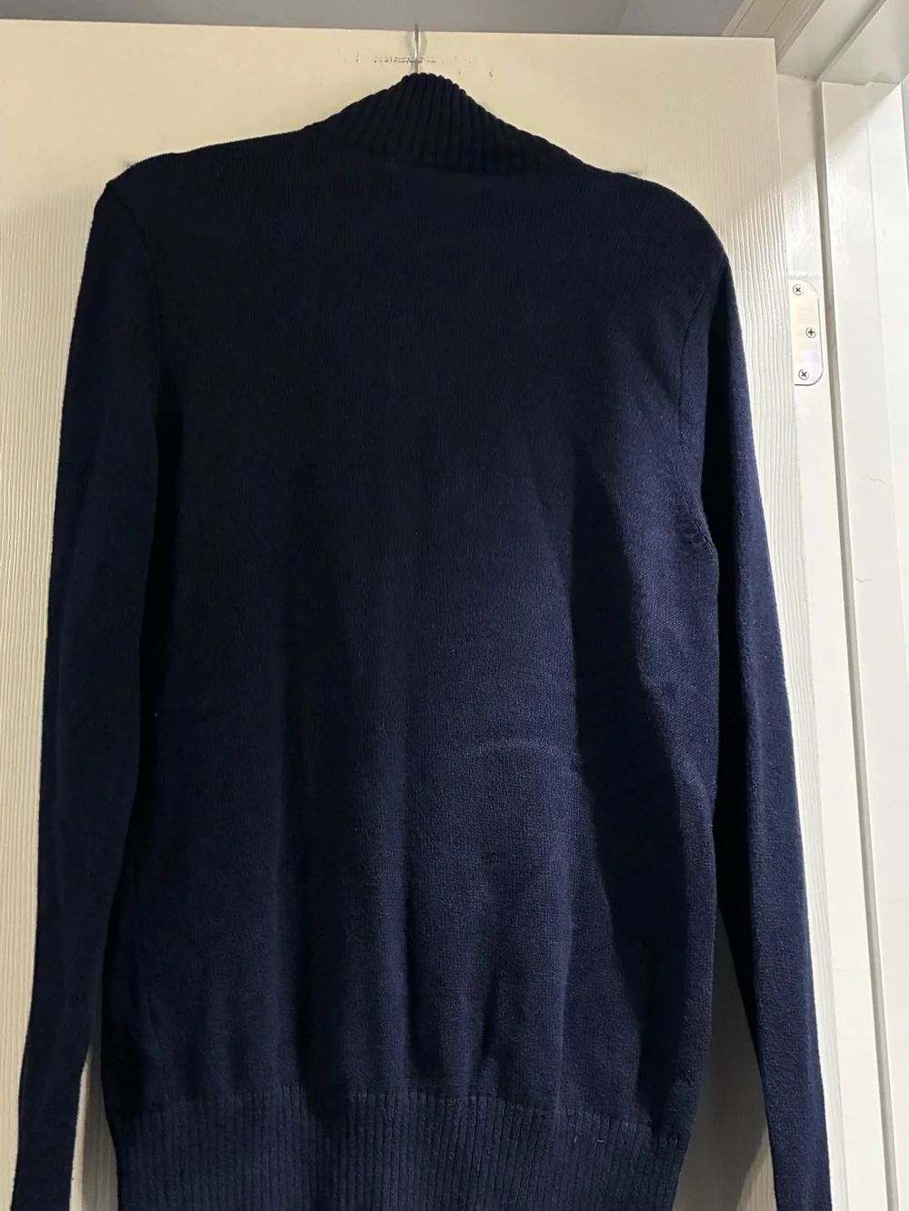 American Eagle Outfitters Men's Navy Zip-Front Pullover